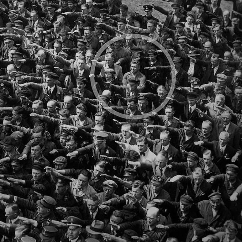 man refuses the nazi salute